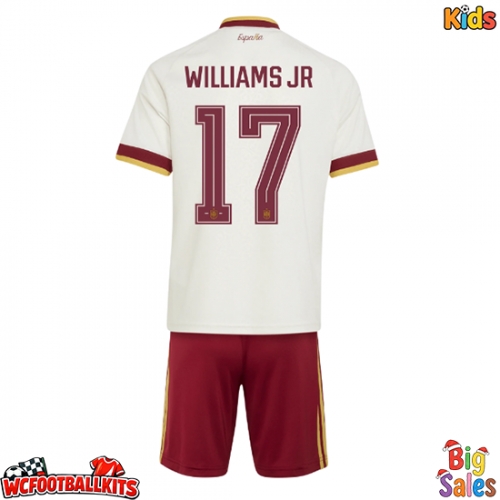 Spain Nico Williams #17 Replica Away Stadium Kit for Kids World Cup 2026 Short Sleeve (+ pants)